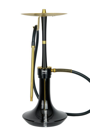 ARTEMIS NARGİLE - SİYAH CAM - SİYAH/GOLD GÖVDE - 1