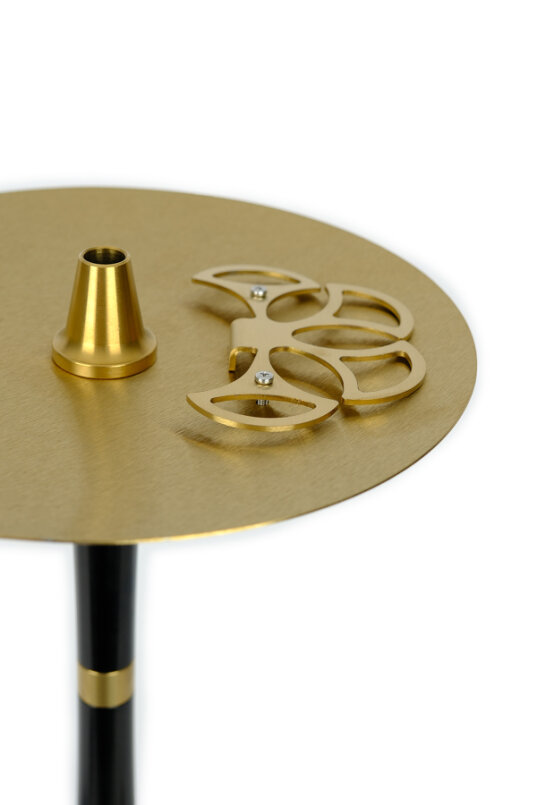 ARTEMIS NARGİLE - SİYAH CAM - SİYAH/GOLD GÖVDE - 2