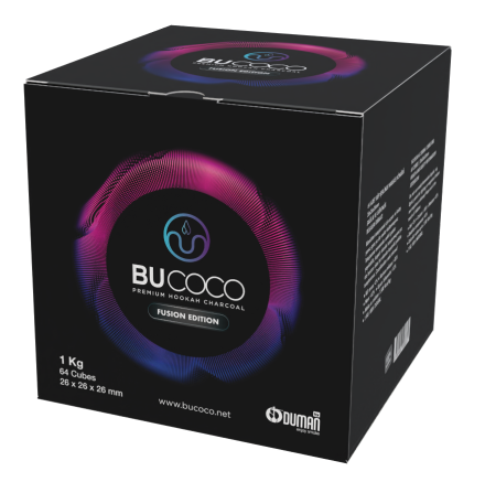 BUCOCO 26MM KÜP NARGİLE KÖMÜRÜ - 1KG - FUSION EDITION - Oduman