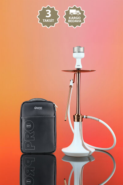 COSMO NARGİLE - BRONZ/BEYAZ TAM SET-6