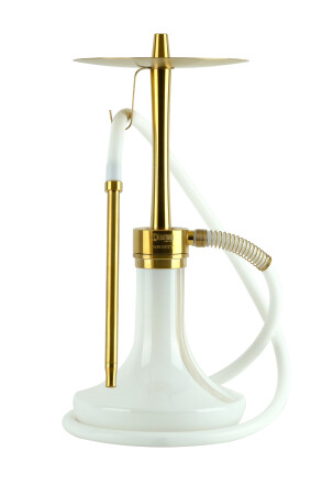 INFINITY NARGİLE - BEYAZ CAM-GOLD GÖVDE - Oduman