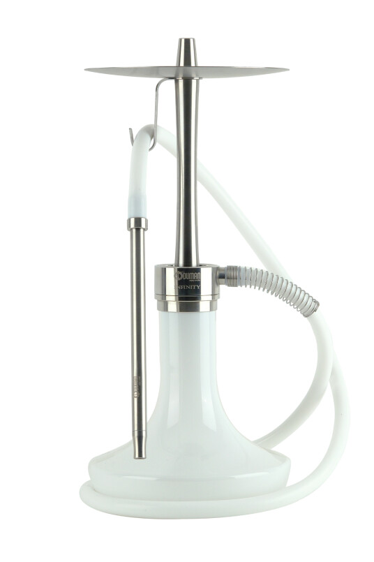 INFINITY NARGİLE - BEYAZ CAM-SILVER GÖVDE - 1