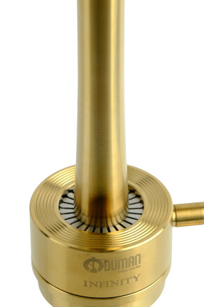 INFINITY NARGİLE - SİYAH CAM-GOLD GÖVDE - 4