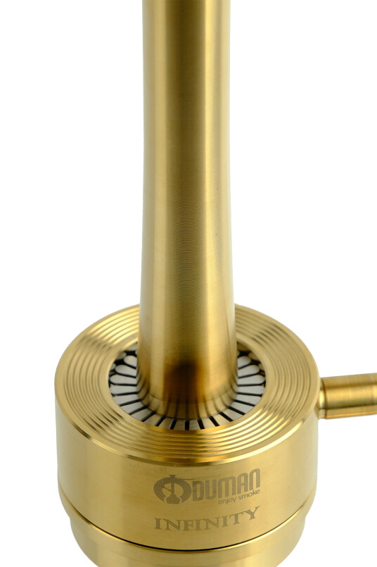 INFINITY NARGİLE - SİYAH CAM-GOLD GÖVDE - 4