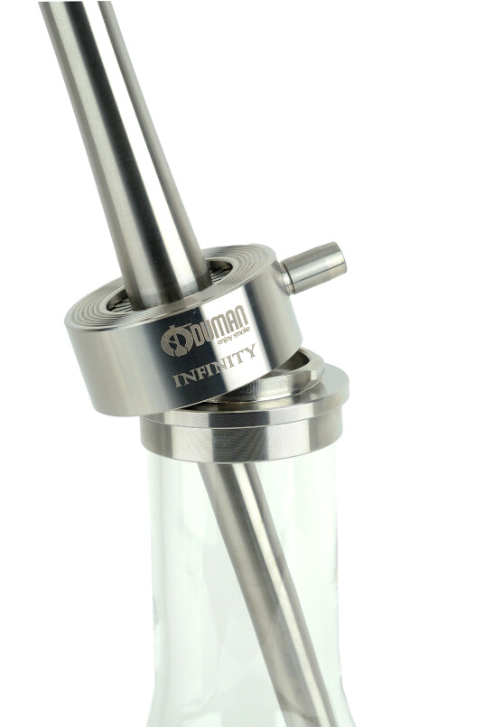 INFINITY NARGİLE - ŞEFFAF CAM-SILVER GÖVDE - 5