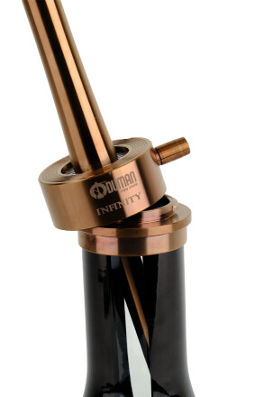 INFINITY NARGİLE - SİYAH CAM-BRONZ GÖVDE - 5