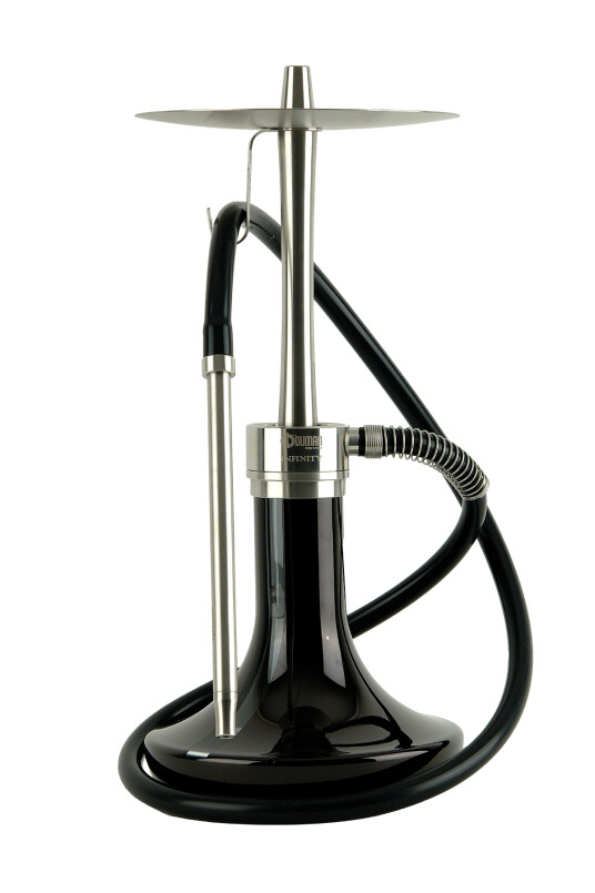 INFINITY NARGİLE - SİYAH CAM-SILVER GÖVDE - 1