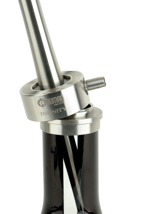 INFINITY NARGİLE - SİYAH CAM-SILVER GÖVDE - 5