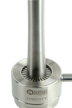 INFINITY NARGİLE - SİYAH CAM-SILVER GÖVDE - 4