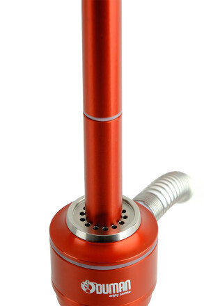 NOVA NARGİLE - ŞEFFAF CAM - KIRMIZI GÖVDE - 3