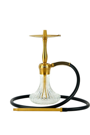 VELOS NARGİLE GOLD GÖVDE - ŞEFFAF CAM - 2