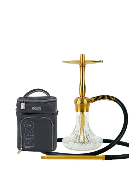 VELOS NARGİLE GOLD GÖVDE - ŞEFFAF CAM - 1