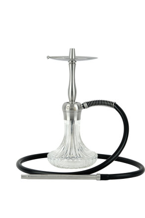 VELOS NARGİLE SILVER GÖVDE - ŞEFFAF CAM - 2